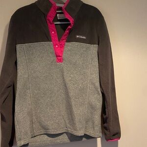 Columbia Women's Gray and Pink Crewneck Jacket